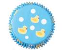 Mini Blue Ducky Cupcake Papers - Click Image to Close